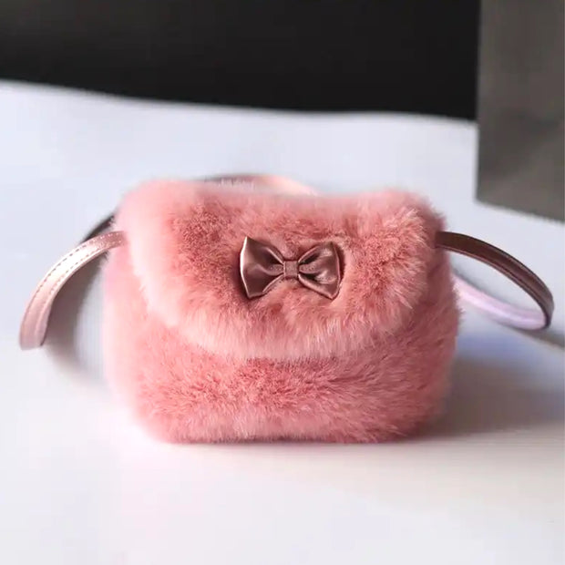 Nyree Fluffy Purse- Pink