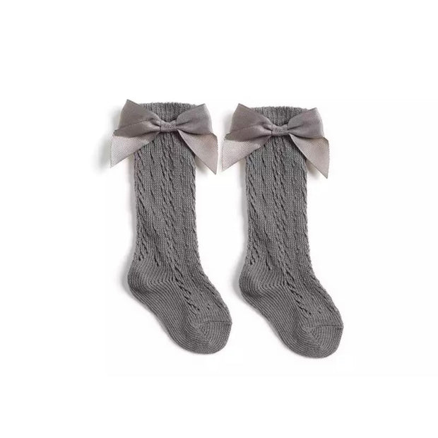Molly Bow Socks- Grey