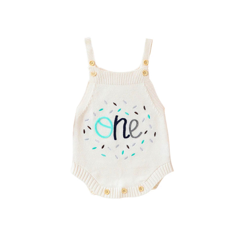 ONE Knitted Confetti Birthday Romper