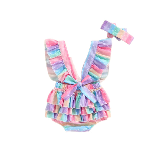 Rainbow Party Birthday Onesie Set