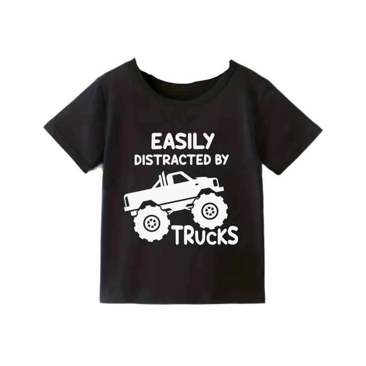 DISTRACTED BY TRUCKS Tee