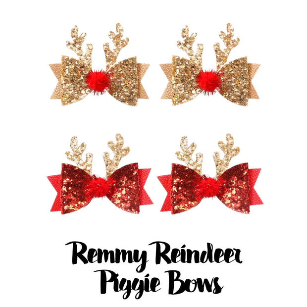Remmy Reindeer Piggie Bows