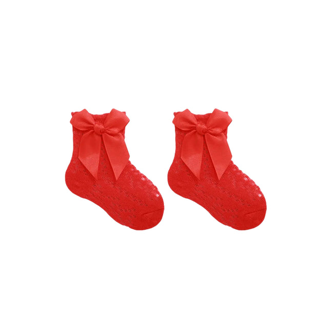 Finley Net Socks- Red