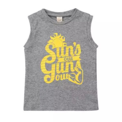Suns Out Tank- Grey
