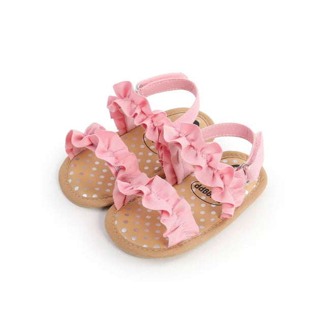 Rita Ruffle Sandals - Pink