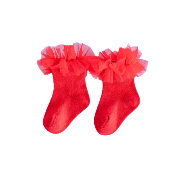 Tallia Tutu Socks- Red