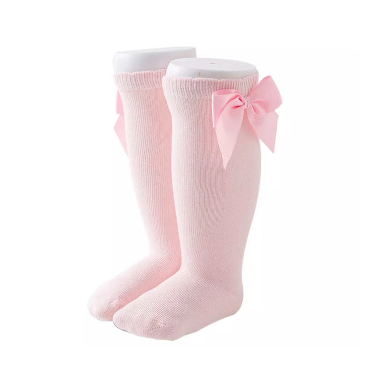 Eva Bow Socks- Pink