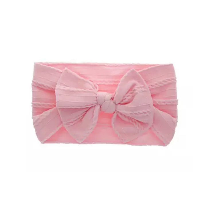 Gabby Bow Headband- Pink