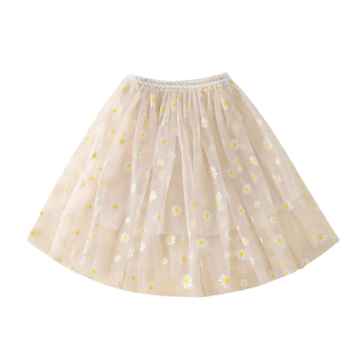 Thea Tulle Skirt- Yellow Daisy