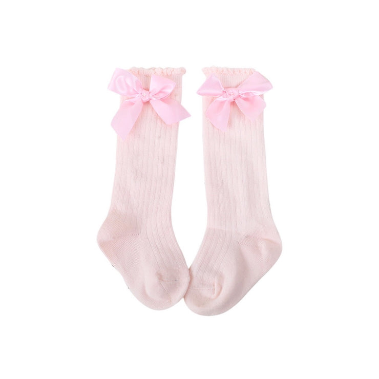 Bow Knee High Socks- Pink - SEO Optimizer Test