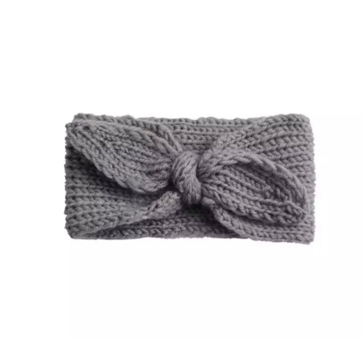 Winter Knitted Headband- Grey