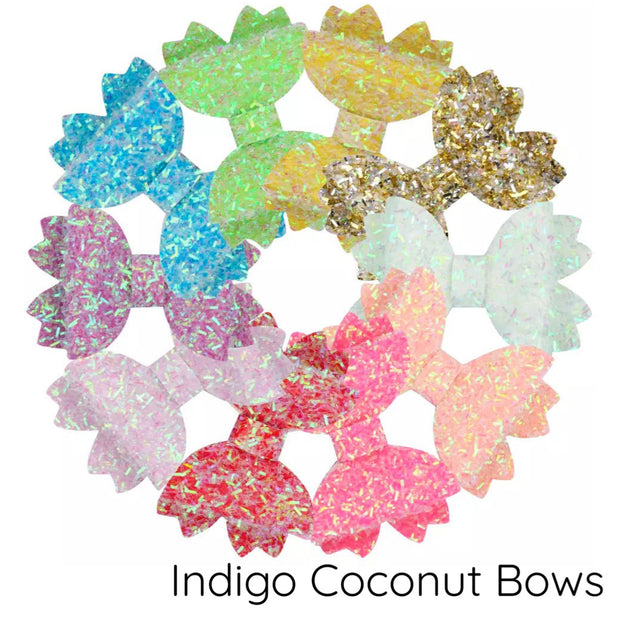 Indigo Coconut Bows
