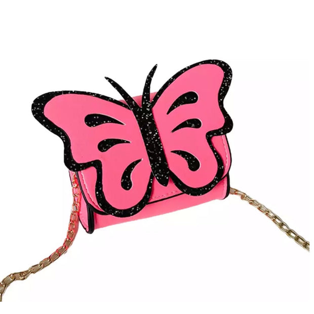 Miss Flutter Purse- Fluro Pink