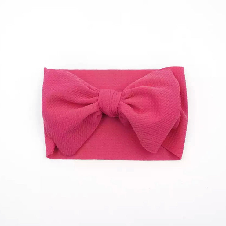 Natalia Bow Headband-Bright Pink - Bamboletta's Boutique