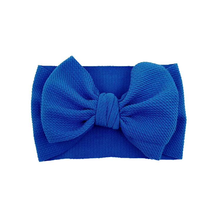 Natalia Bow Headband-Blue - Bamboletta's Boutique