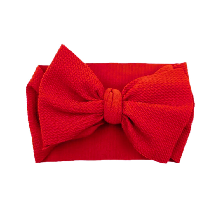 Natalia Bow Headband-Red