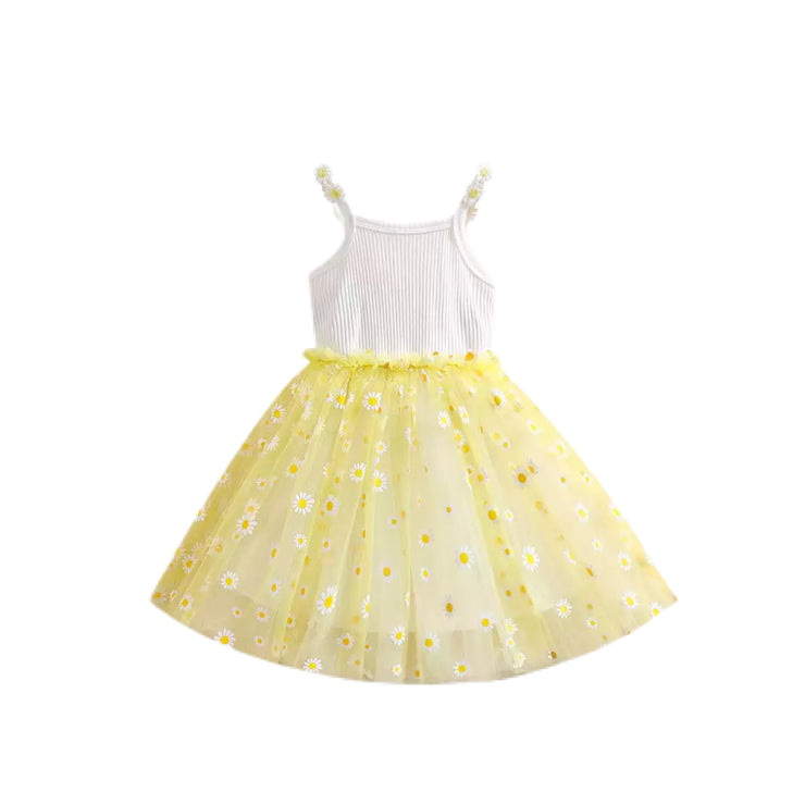 Trysta Tutu Dress- Yellow Daisy