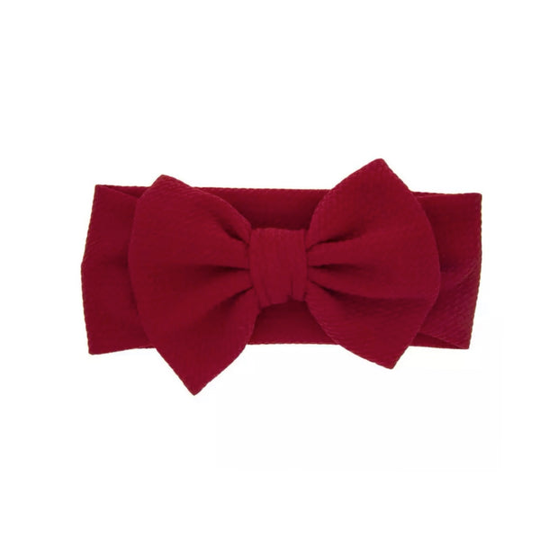 Jolie Bow Headband- Ruby Red