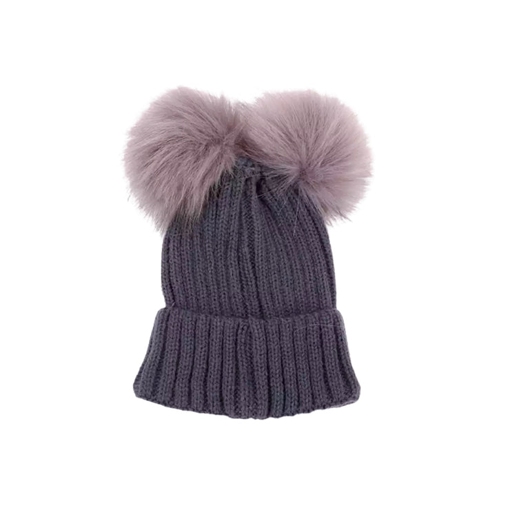 Pompom Beanie- Grey