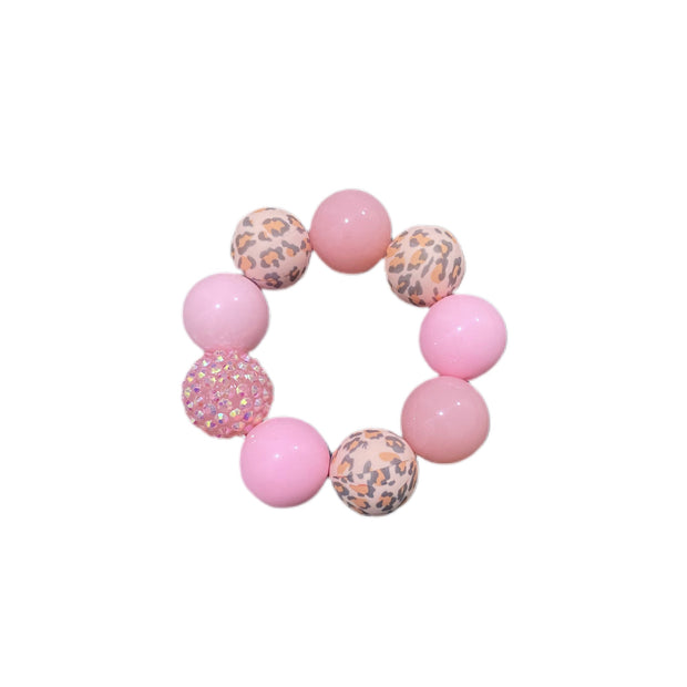 BB Bead Bracelet- Leopard Dream Pink