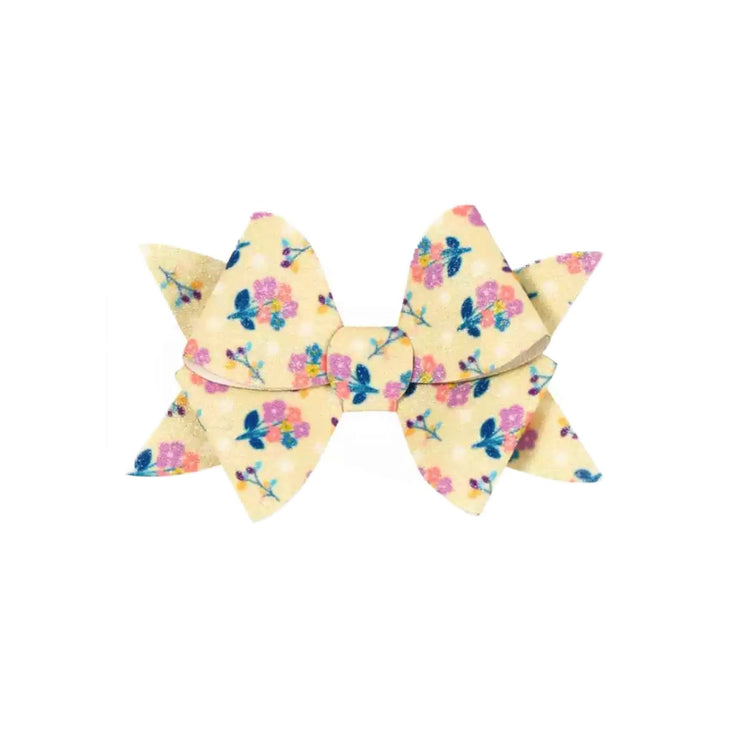 Deja Shimmer Bow- Yellow Floral