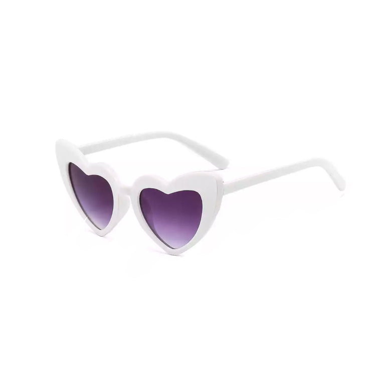 Hollie Heart Sunnies- White