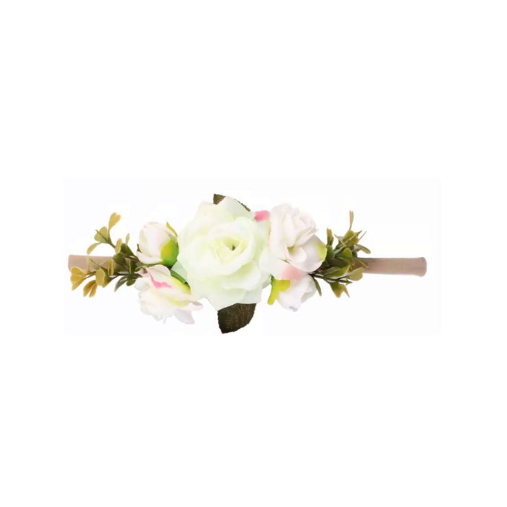 Bouquet Headband- Crisp White
