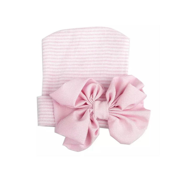 Baby BOW Beanie- Pinky Bow